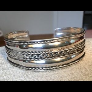 Vintage sterling silver signed cuff bracelet